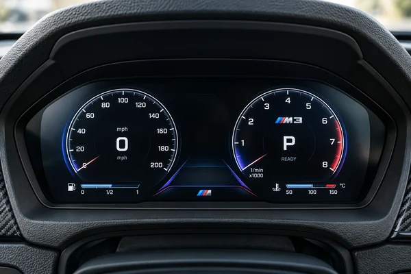 BMW M3 Competition F80 instrument detail