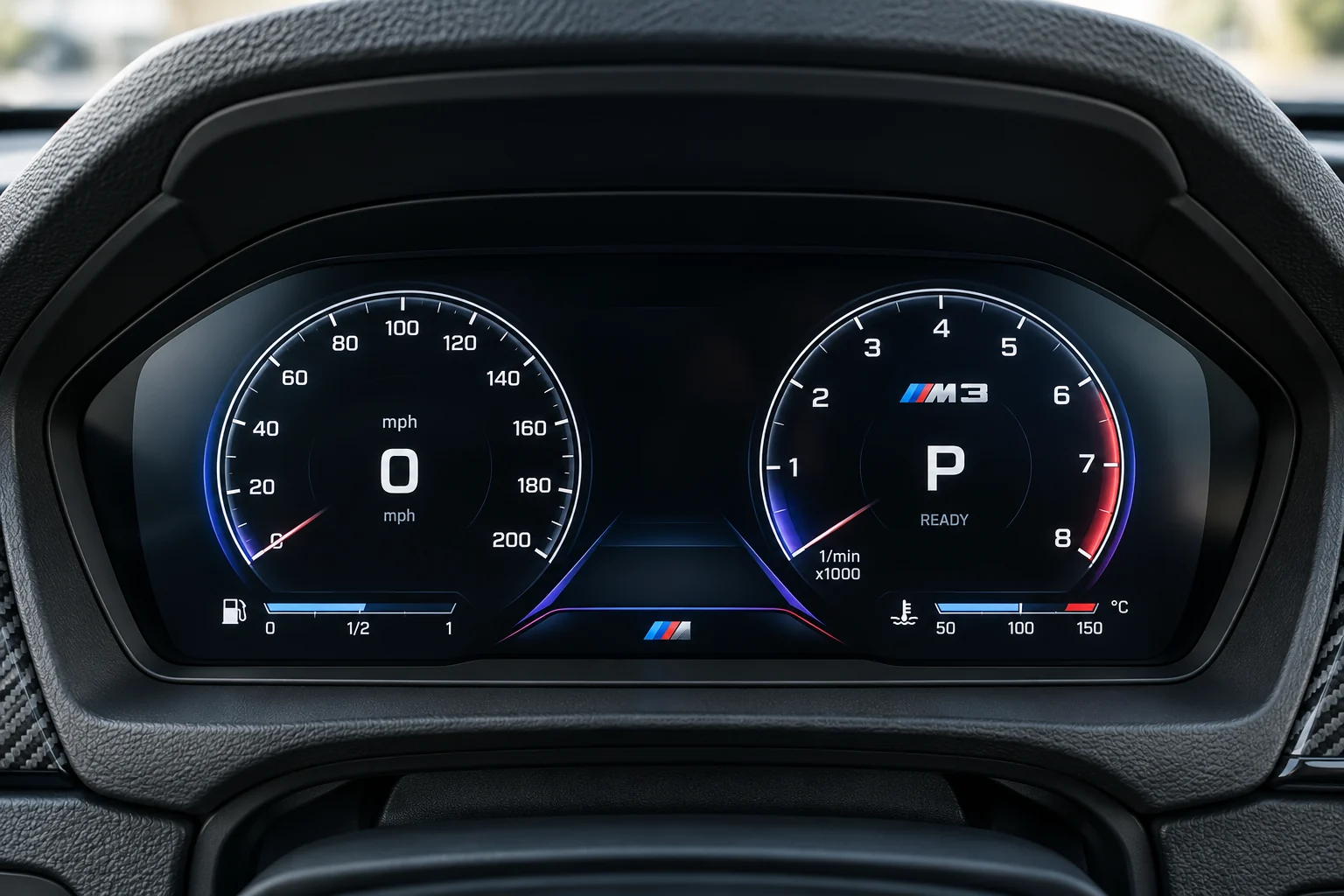BMW M3 Competition F80 instrument detail